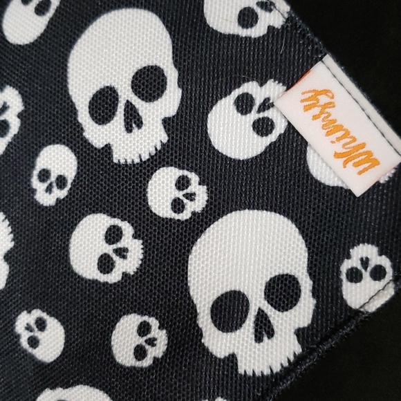 Doghaus Whimsy Collection Reversible Skull  Dog Bandana Collar, 14-20 inches - Picture 4 of 8